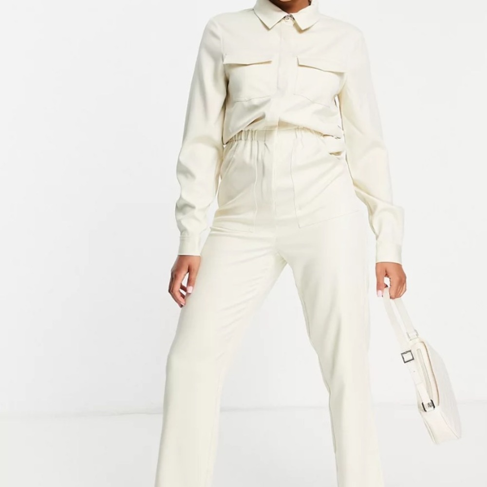NA-KD Boilersuit in Bone/ Cream, US6